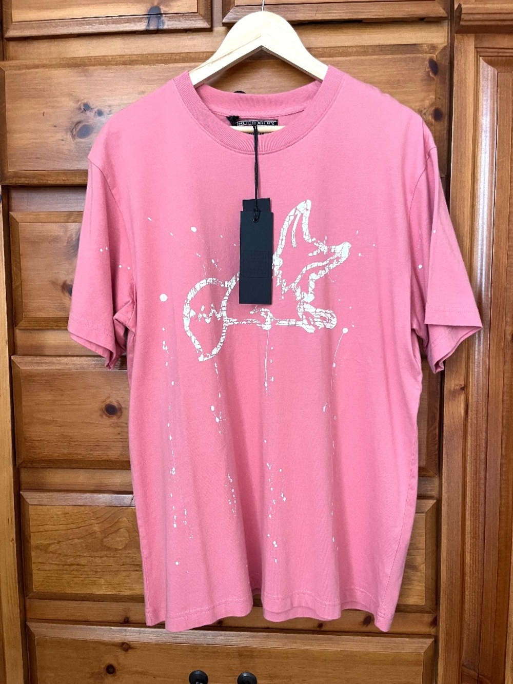 New AKOO Evolution Mens T-shirt Size L Pink Fox Graphic Style Streetwear